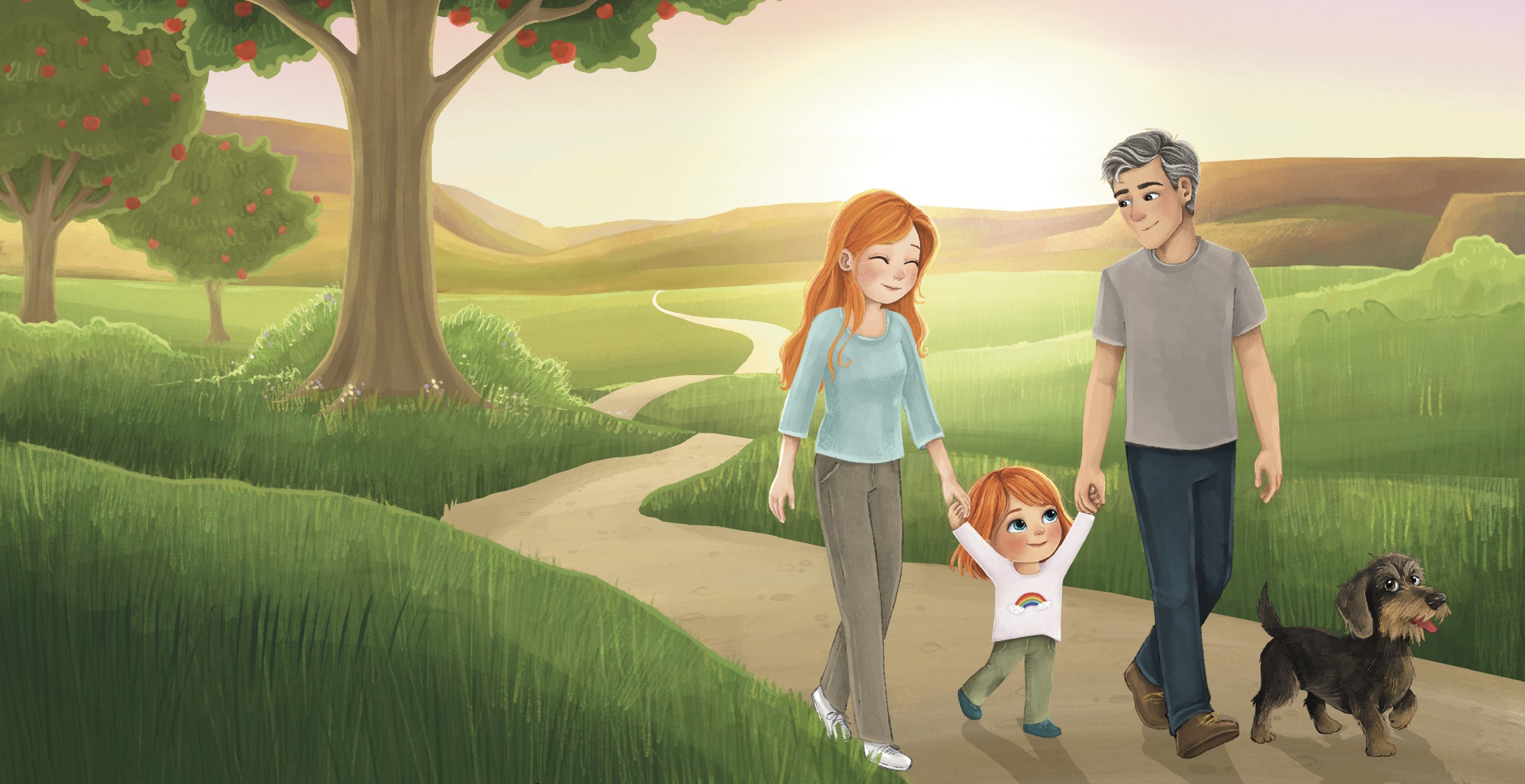 Postal de Siena, Watson y su familia en la Patagonia